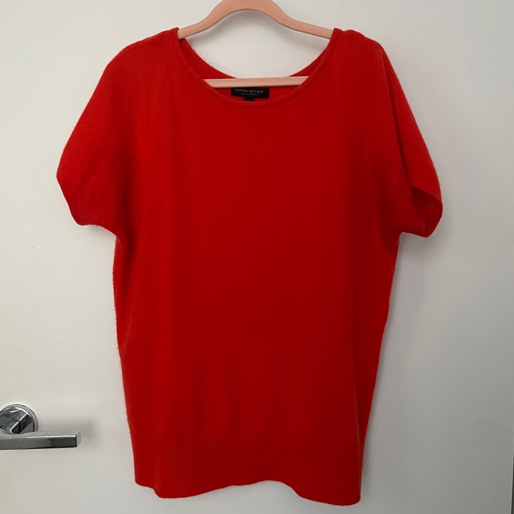 Banana Republic Red Cashmere Sweater